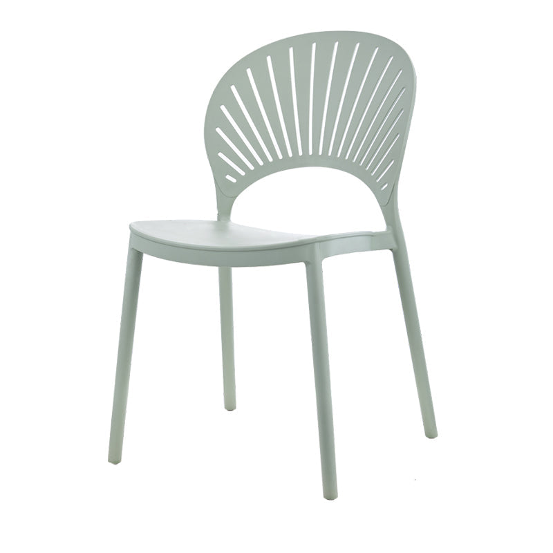 Contemporary Style Plastic Dining Armless Chair Open Back Dining Side Chair Green 1 Piece Clearhalo ' kitchen&dining_furn' 'Dining Chairs' 'Dining Tables & Seating' 'dining_chair' 'furn' 'furn_dining_chair' 'Furniture' 'furniture_dining_chair' 'Kitchen & Dining Furniture' 'kitchen' 4129841