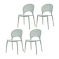 Contemporary Style Plastic Dining Armless Chair Open Back Dining Side Chair Green 4 Piece Set Clearhalo ' kitchen&dining_furn' 'Dining Chairs' 'Dining Tables & Seating' 'dining_chair' 'furn' 'furn_dining_chair' 'Furniture' 'furniture_dining_chair' 'Kitchen & Dining Furniture' 'kitchen' 4129844
