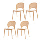 Contemporary Style Plastic Dining Armless Chair Open Back Dining Side Chair Beige 4 Piece Set Clearhalo ' kitchen&dining_furn' 'Dining Chairs' 'Dining Tables & Seating' 'dining_chair' 'furn' 'furn_dining_chair' 'Furniture' 'furniture_dining_chair' 'Kitchen & Dining Furniture' 'kitchen' 4129847