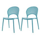 Contemporary Style Plastic Dining Armless Chair Open Back Dining Side Chair Blue 2 Piece Set Clearhalo ' kitchen&dining_furn' 'Dining Chairs' 'Dining Tables & Seating' 'dining_chair' 'furn' 'furn_dining_chair' 'Furniture' 'furniture_dining_chair' 'Kitchen & Dining Furniture' 'kitchen' 4129849