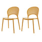 Contemporary Style Plastic Dining Armless Chair Open Back Dining Side Chair Ginger 2 Piece Set Clearhalo ' kitchen&dining_furn' 'Dining Chairs' 'Dining Tables & Seating' 'dining_chair' 'furn' 'furn_dining_chair' 'Furniture' 'furniture_dining_chair' 'Kitchen & Dining Furniture' 'kitchen' 4129852