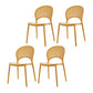 Contemporary Style Plastic Dining Armless Chair Open Back Dining Side Chair Ginger 4 Piece Set Clearhalo ' kitchen&dining_furn' 'Dining Chairs' 'Dining Tables & Seating' 'dining_chair' 'furn' 'furn_dining_chair' 'Furniture' 'furniture_dining_chair' 'Kitchen & Dining Furniture' 'kitchen' 4129853