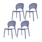 Contemporary Style Plastic Dining Armless Chair Open Back Dining Side Chair Gray-Blue 4 Piece Set Clearhalo ' kitchen&dining_furn' 'Dining Chairs' 'Dining Tables & Seating' 'dining_chair' 'furn' 'furn_dining_chair' 'Furniture' 'furniture_dining_chair' 'Kitchen & Dining Furniture' 'kitchen' 4129859