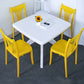 Contemporary Style Plastic Dining Armless Chairs Slat Back Stacking Arm Chair Clearhalo ' kitchen&dining_furn' 'Dining Chairs' 'Dining Tables & Seating' 'dining_chair' 'furn' 'furn_dining_chair' 'Furniture' 'furniture_dining_chair' 'Kitchen & Dining Furniture' 'kitchen' 4129880