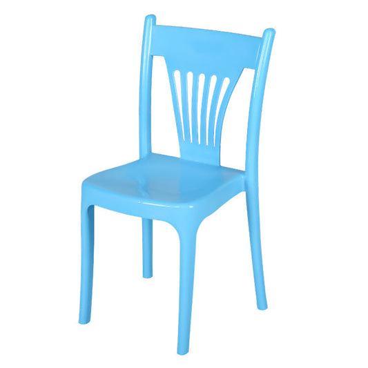 Contemporary Style Plastic Dining Armless Chairs Slat Back Stacking Arm Chair Clearhalo ' kitchen&dining_furn' 'Dining Chairs' 'Dining Tables & Seating' 'dining_chair' 'furn' 'furn_dining_chair' 'Furniture' 'furniture_dining_chair' 'Kitchen & Dining Furniture' 'kitchen' 4129884