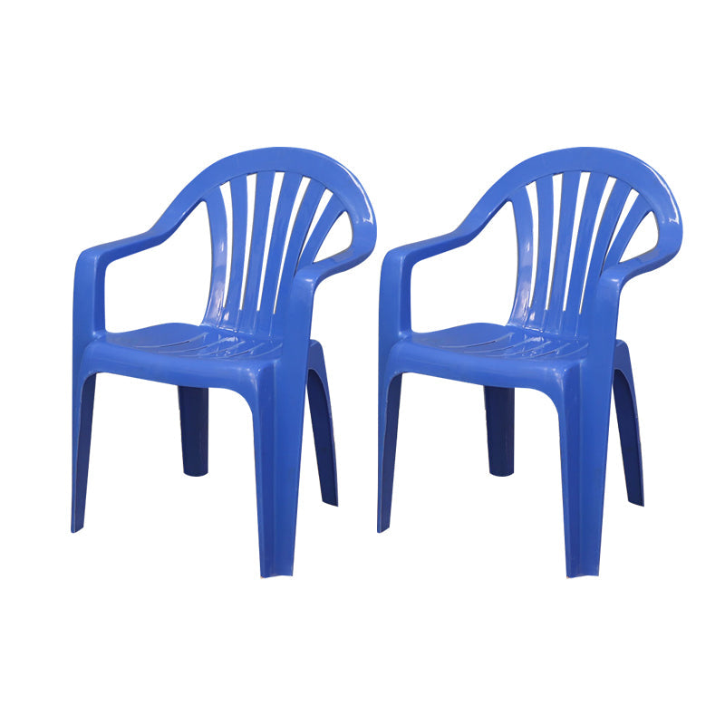 Contemporary Style Arm Chair Plastic Slat Back Stacking Dining Side Chair Blue 2 Piece Set Clearhalo ' kitchen&dining_furn' 'Dining Chairs' 'Dining Tables & Seating' 'dining_chair' 'furn' 'furn_dining_chair' 'Furniture' 'furniture_dining_chair' 'Kitchen & Dining Furniture' 'kitchen' 4129911