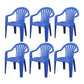 Contemporary Style Arm Chair Plastic Slat Back Stacking Dining Side Chair Blue 6 Piece Set Clearhalo ' kitchen&dining_furn' 'Dining Chairs' 'Dining Tables & Seating' 'dining_chair' 'furn' 'furn_dining_chair' 'Furniture' 'furniture_dining_chair' 'Kitchen & Dining Furniture' 'kitchen' 4129915