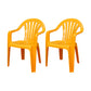 Contemporary Style Arm Chair Plastic Slat Back Stacking Dining Side Chair Yellow 2 Piece Set Clearhalo ' kitchen&dining_furn' 'Dining Chairs' 'Dining Tables & Seating' 'dining_chair' 'furn' 'furn_dining_chair' 'Furniture' 'furniture_dining_chair' 'Kitchen & Dining Furniture' 'kitchen' 4129916