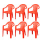 Contemporary Style Arm Chair Plastic Slat Back Stacking Dining Side Chair Orange 6 Piece Set Clearhalo ' kitchen&dining_furn' 'Dining Chairs' 'Dining Tables & Seating' 'dining_chair' 'furn' 'furn_dining_chair' 'Furniture' 'furniture_dining_chair' 'Kitchen & Dining Furniture' 'kitchen' 4129921