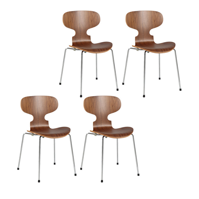 Scandinavian Wood Dining Chair Matte Finish Wingback Dining Chair (Set of 4) Light Brown Clearhalo ' kitchen&dining_furn' 'Dining Chairs' 'Dining Tables & Seating' 'dining_chair' 'furn' 'furn_dining_chair' 'Furniture' 'furniture_dining_chair' 'Kitchen & Dining Furniture' 'kitchen' 4129926