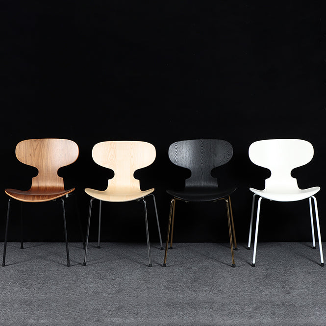 Scandinavian Wood Dining Chair Matte Finish Wingback Dining Chair (Set of 4) Clearhalo ' kitchen&dining_furn' 'Dining Chairs' 'Dining Tables & Seating' 'dining_chair' 'furn' 'furn_dining_chair' 'Furniture' 'furniture_dining_chair' 'Kitchen & Dining Furniture' 'kitchen' 4129928