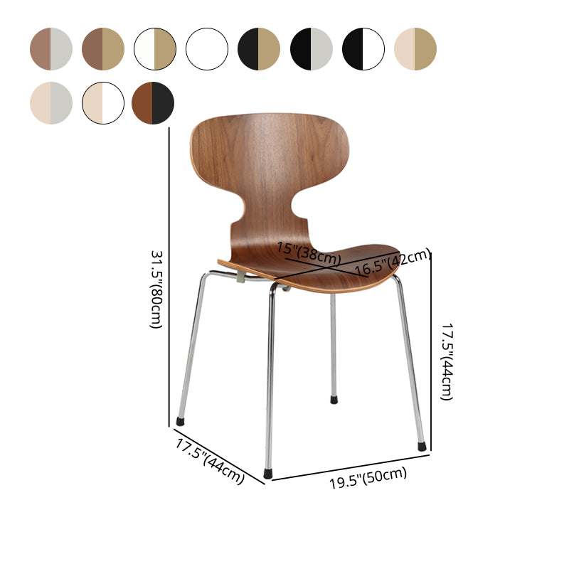 Scandinavian Wood Dining Chair Matte Finish Wingback Dining Chair (Set of 4) Clearhalo ' kitchen&dining_furn' 'Dining Chairs' 'Dining Tables & Seating' 'dining_chair' 'furn' 'furn_dining_chair' 'Furniture' 'furniture_dining_chair' 'Kitchen & Dining Furniture' 'kitchen' 4129942