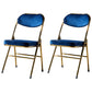 Glam Style Dining Chairs Kitchen Armless Side Chairs with Metal Legs Dark Blue 2 Piece Set Clearhalo ' kitchen&dining_furn' 'Dining Chairs' 'Dining Tables & Seating' 'dining_chair' 'furn' 'furn_dining_chair' 'Furniture' 'furniture_dining_chair' 'Kitchen & Dining Furniture' 'kitchen' 4129963