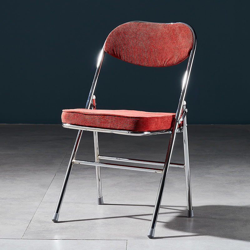 Glam Style Dining Chairs Kitchen Armless Side Chairs with Metal Legs Red 1 Piece Clearhalo ' kitchen&dining_furn' 'Dining Chairs' 'Dining Tables & Seating' 'dining_chair' 'furn' 'furn_dining_chair' 'Furniture' 'furniture_dining_chair' 'Kitchen & Dining Furniture' 'kitchen' 4129967