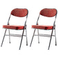 Glam Style Dining Chairs Kitchen Armless Side Chairs with Metal Legs Red 2 Piece Set Clearhalo ' kitchen&dining_furn' 'Dining Chairs' 'Dining Tables & Seating' 'dining_chair' 'furn' 'furn_dining_chair' 'Furniture' 'furniture_dining_chair' 'Kitchen & Dining Furniture' 'kitchen' 4129970