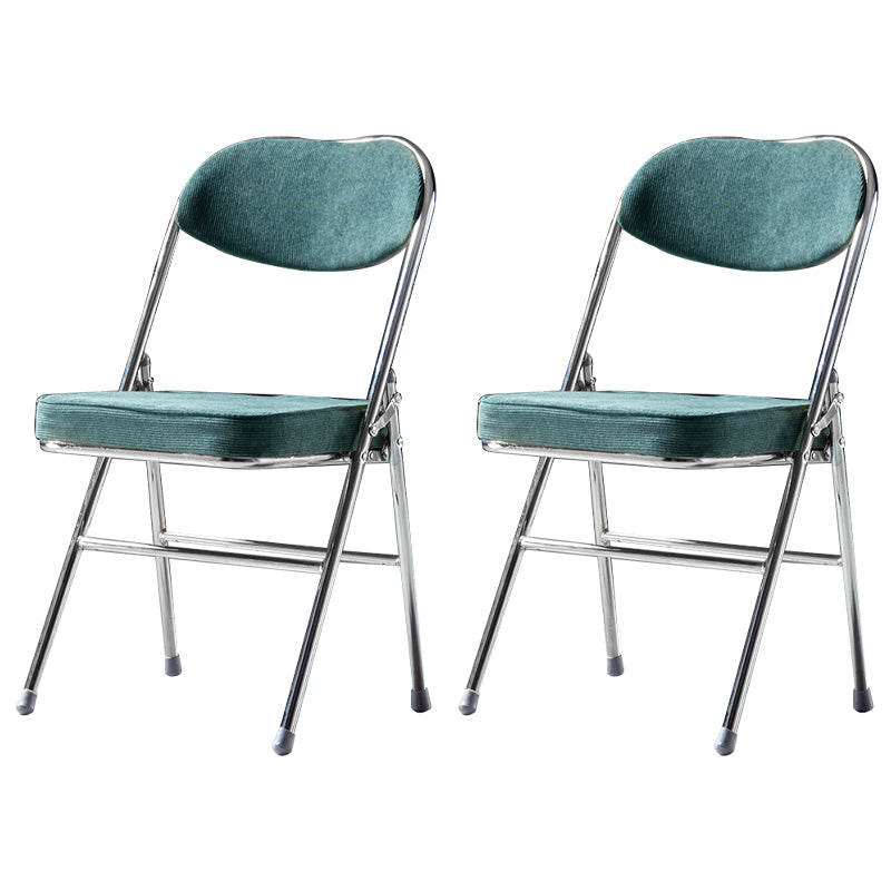 Glam Style Dining Chairs Kitchen Armless Side Chairs with Metal Legs Green 2 Piece Set Clearhalo ' kitchen&dining_furn' 'Dining Chairs' 'Dining Tables & Seating' 'dining_chair' 'furn' 'furn_dining_chair' 'Furniture' 'furniture_dining_chair' 'Kitchen & Dining Furniture' 'kitchen' 4129979