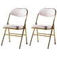 Glam Style Dining Chairs Kitchen Armless Side Chairs with Metal Legs Nude Pink 2 Piece Set Clearhalo ' kitchen&dining_furn' 'Dining Chairs' 'Dining Tables & Seating' 'dining_chair' 'furn' 'furn_dining_chair' 'Furniture' 'furniture_dining_chair' 'Kitchen & Dining Furniture' 'kitchen' 4129985