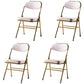 Glam Style Dining Chairs Kitchen Armless Side Chairs with Metal Legs Nude Pink 4 Piece Set Clearhalo ' kitchen&dining_furn' 'Dining Chairs' 'Dining Tables & Seating' 'dining_chair' 'furn' 'furn_dining_chair' 'Furniture' 'furniture_dining_chair' 'Kitchen & Dining Furniture' 'kitchen' 4129986