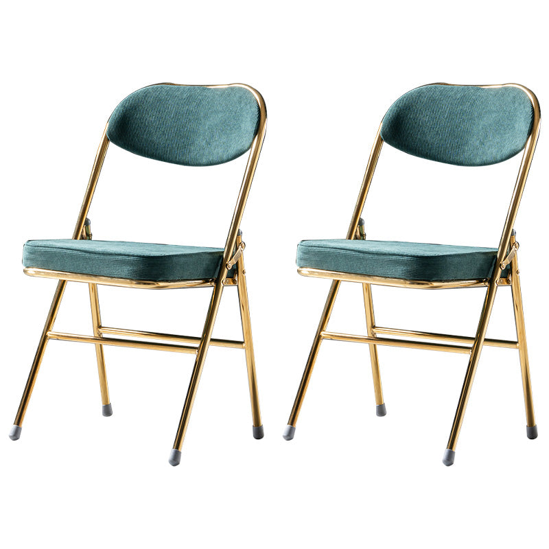 Glam Style Dining Chairs Kitchen Armless Side Chairs with Metal Legs Blackish Green 2 Piece Set Clearhalo ' kitchen&dining_furn' 'Dining Chairs' 'Dining Tables & Seating' 'dining_chair' 'furn' 'furn_dining_chair' 'Furniture' 'furniture_dining_chair' 'Kitchen & Dining Furniture' 'kitchen' 4129988