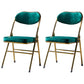 Glam Style Dining Chairs Kitchen Armless Side Chairs with Metal Legs Lake Green 2 Piece Set Clearhalo ' kitchen&dining_furn' 'Dining Chairs' 'Dining Tables & Seating' 'dining_chair' 'furn' 'furn_dining_chair' 'Furniture' 'furniture_dining_chair' 'Kitchen & Dining Furniture' 'kitchen' 4129991