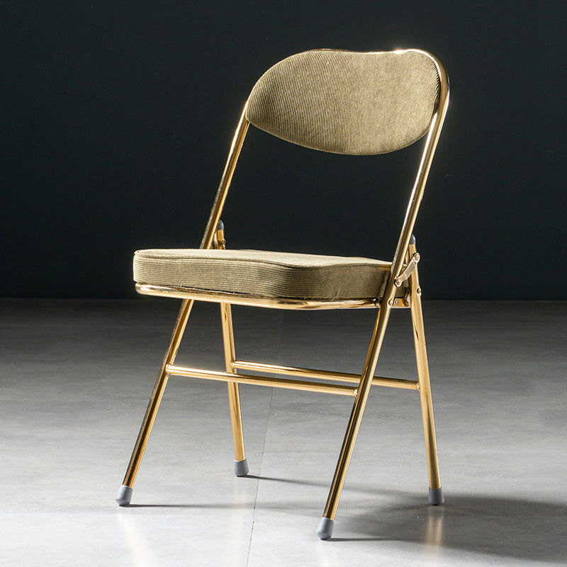 Glam Style Dining Chairs Kitchen Armless Side Chairs with Metal Legs Pea Green 1 Piece Clearhalo ' kitchen&dining_furn' 'Dining Chairs' 'Dining Tables & Seating' 'dining_chair' 'furn' 'furn_dining_chair' 'Furniture' 'furniture_dining_chair' 'Kitchen & Dining Furniture' 'kitchen' 4129996