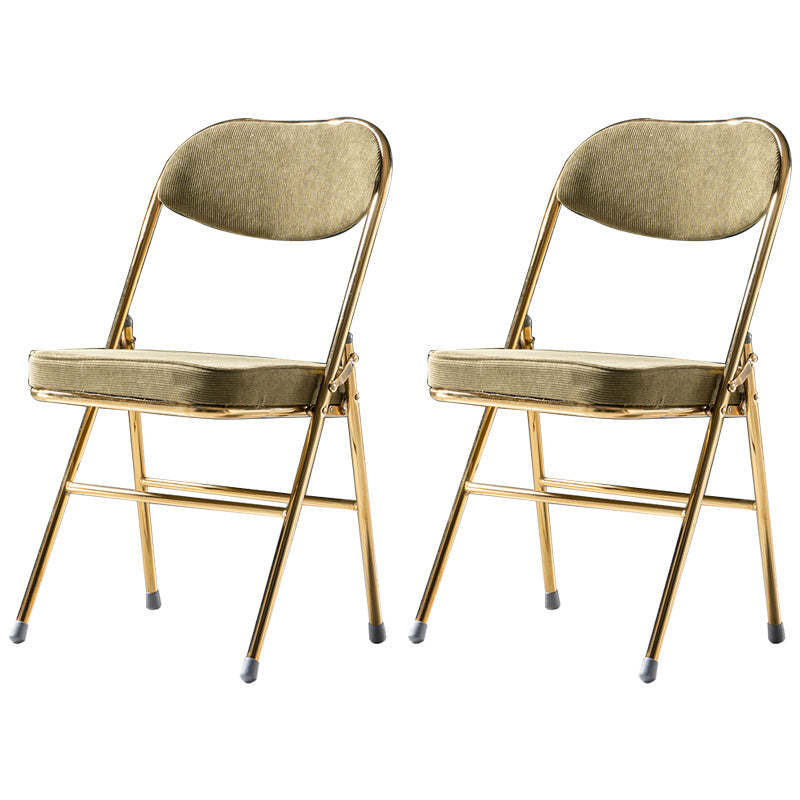 Glam Style Dining Chairs Kitchen Armless Side Chairs with Metal Legs Pea Green 2 Piece Set Clearhalo ' kitchen&dining_furn' 'Dining Chairs' 'Dining Tables & Seating' 'dining_chair' 'furn' 'furn_dining_chair' 'Furniture' 'furniture_dining_chair' 'Kitchen & Dining Furniture' 'kitchen' 4129997