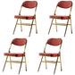 Glam Style Dining Chairs Kitchen Armless Side Chairs with Metal Legs Crimson 4 Piece Set Clearhalo ' kitchen&dining_furn' 'Dining Chairs' 'Dining Tables & Seating' 'dining_chair' 'furn' 'furn_dining_chair' 'Furniture' 'furniture_dining_chair' 'Kitchen & Dining Furniture' 'kitchen' 4130007