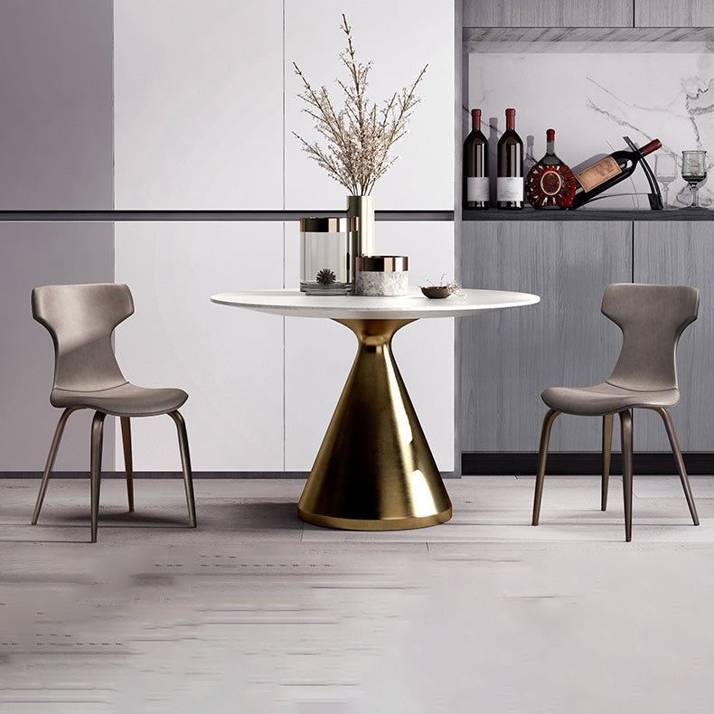 Modern Style Home Side Chair Wingback Metal Upholstered Single Dining Room Chair Clearhalo ' kitchen&dining_furn' 'Dining Chairs' 'Dining Tables & Seating' 'dining_chair' 'furn' 'furn_dining_chair' 'Furniture' 'furniture_dining_chair' 'Kitchen & Dining Furniture' 'kitchen' 4130011