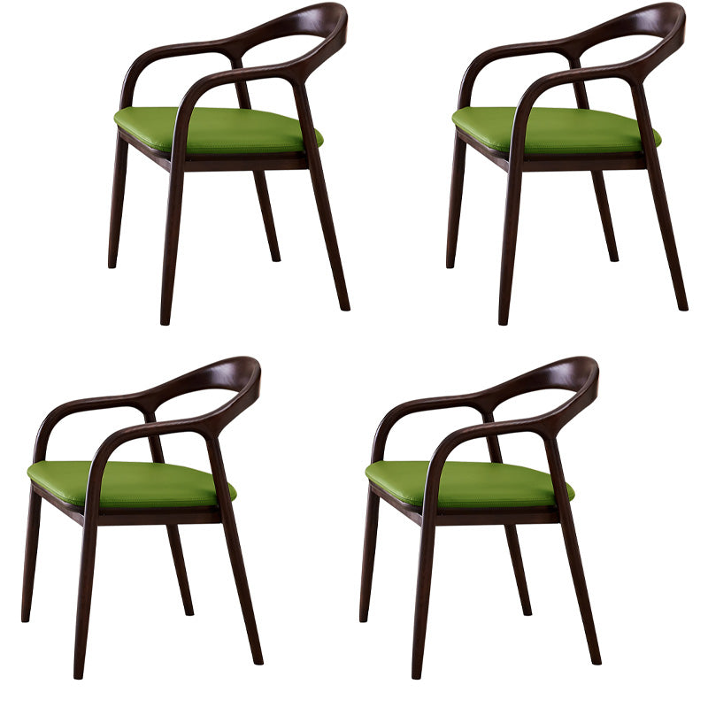 Traditional Style Ash Wood Chairs Dining Room Open Back Arm Chairs Set Green 4 Piece Set Clearhalo ' kitchen&dining_furn' 'Dining Chairs' 'Dining Tables & Seating' 'dining_chair' 'furn' 'furn_dining_chair' 'Furniture' 'furniture_dining_chair' 'Kitchen & Dining Furniture' 'kitchen' 4130032