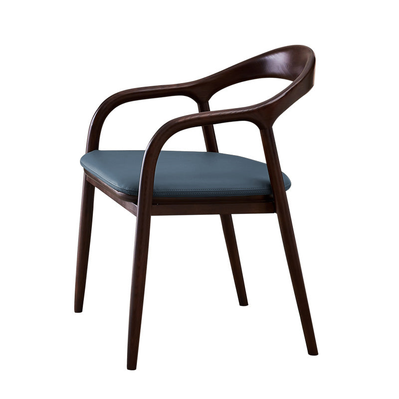 Traditional Style Ash Wood Chairs Dining Room Open Back Arm Chairs Set Light Blue 1 Piece Clearhalo ' kitchen&dining_furn' 'Dining Chairs' 'Dining Tables & Seating' 'dining_chair' 'furn' 'furn_dining_chair' 'Furniture' 'furniture_dining_chair' 'Kitchen & Dining Furniture' 'kitchen' 4130039