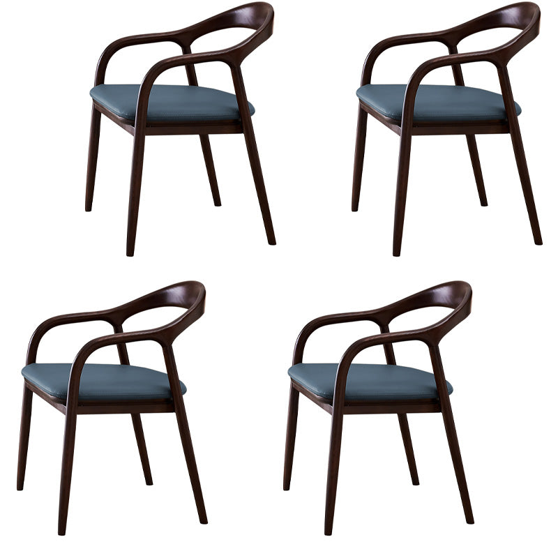 Traditional Style Ash Wood Chairs Dining Room Open Back Arm Chairs Set Light Blue 4 Piece Set Clearhalo ' kitchen&dining_furn' 'Dining Chairs' 'Dining Tables & Seating' 'dining_chair' 'furn' 'furn_dining_chair' 'Furniture' 'furniture_dining_chair' 'Kitchen & Dining Furniture' 'kitchen' 4130043