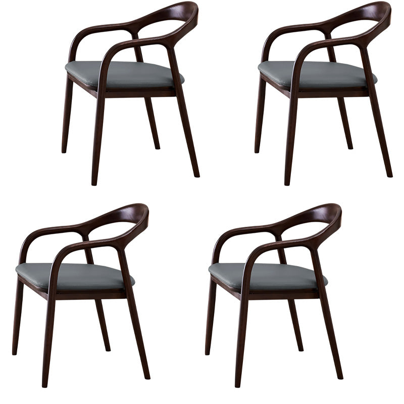 Traditional Style Ash Wood Chairs Dining Room Open Back Arm Chairs Set Grey 4 Piece Set Clearhalo ' kitchen&dining_furn' 'Dining Chairs' 'Dining Tables & Seating' 'dining_chair' 'furn' 'furn_dining_chair' 'Furniture' 'furniture_dining_chair' 'Kitchen & Dining Furniture' 'kitchen' 4130050