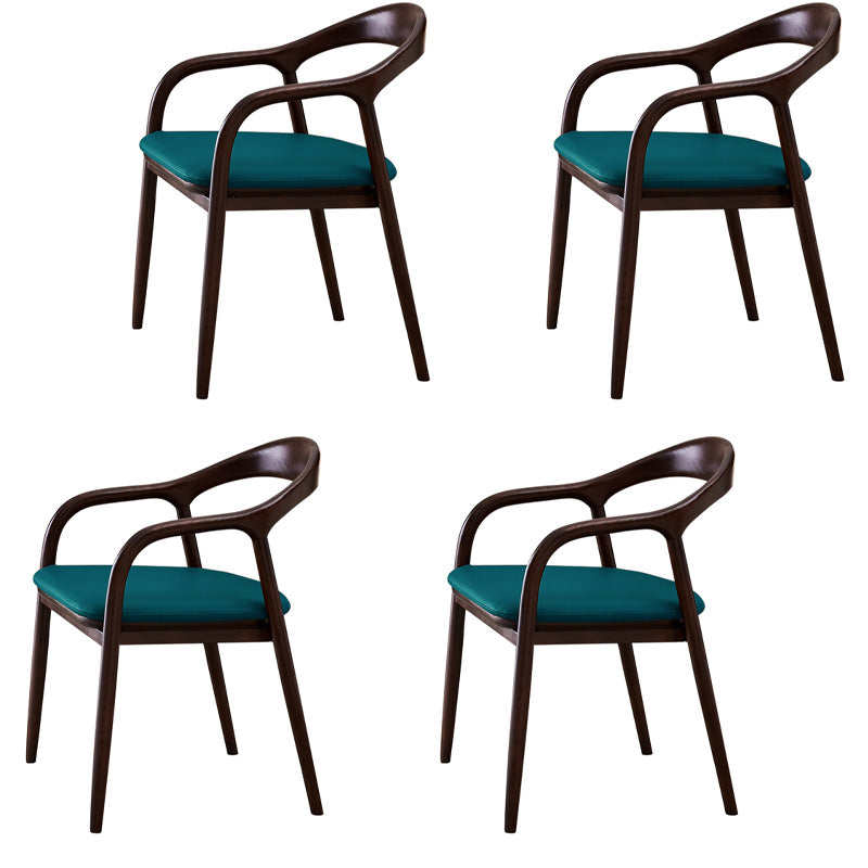 Traditional Style Ash Wood Chairs Dining Room Open Back Arm Chairs Set Blue 4 Piece Set Clearhalo ' kitchen&dining_furn' 'Dining Chairs' 'Dining Tables & Seating' 'dining_chair' 'furn' 'furn_dining_chair' 'Furniture' 'furniture_dining_chair' 'Kitchen & Dining Furniture' 'kitchen' 4130054