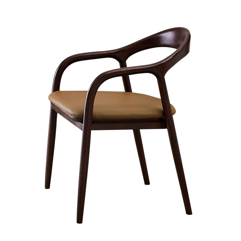 Traditional Style Ash Wood Chairs Dining Room Open Back Arm Chairs Set Coffee 1 Piece Clearhalo ' kitchen&dining_furn' 'Dining Chairs' 'Dining Tables & Seating' 'dining_chair' 'furn' 'furn_dining_chair' 'Furniture' 'furniture_dining_chair' 'Kitchen & Dining Furniture' 'kitchen' 4130055