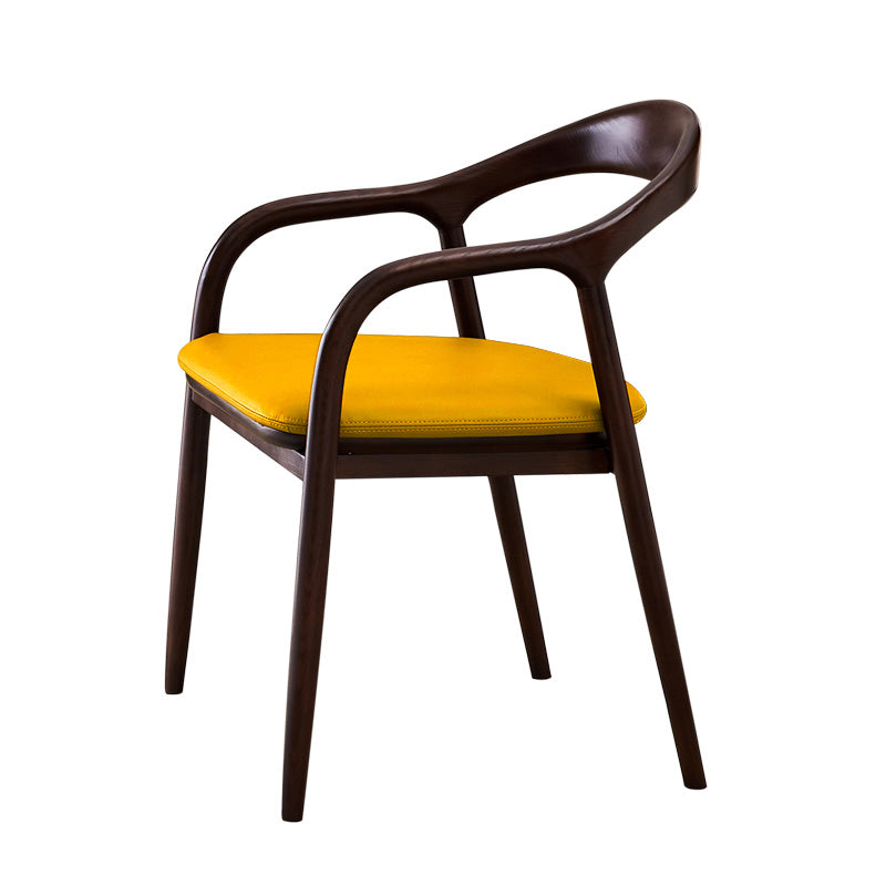 Traditional Style Ash Wood Chairs Dining Room Open Back Arm Chairs Set Yellow 1 Piece Clearhalo ' kitchen&dining_furn' 'Dining Chairs' 'Dining Tables & Seating' 'dining_chair' 'furn' 'furn_dining_chair' 'Furniture' 'furniture_dining_chair' 'Kitchen & Dining Furniture' 'kitchen' 4130058