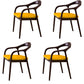 Traditional Style Ash Wood Chairs Dining Room Open Back Arm Chairs Set Yellow 4 Piece Set Clearhalo ' kitchen&dining_furn' 'Dining Chairs' 'Dining Tables & Seating' 'dining_chair' 'furn' 'furn_dining_chair' 'Furniture' 'furniture_dining_chair' 'Kitchen & Dining Furniture' 'kitchen' 4130060