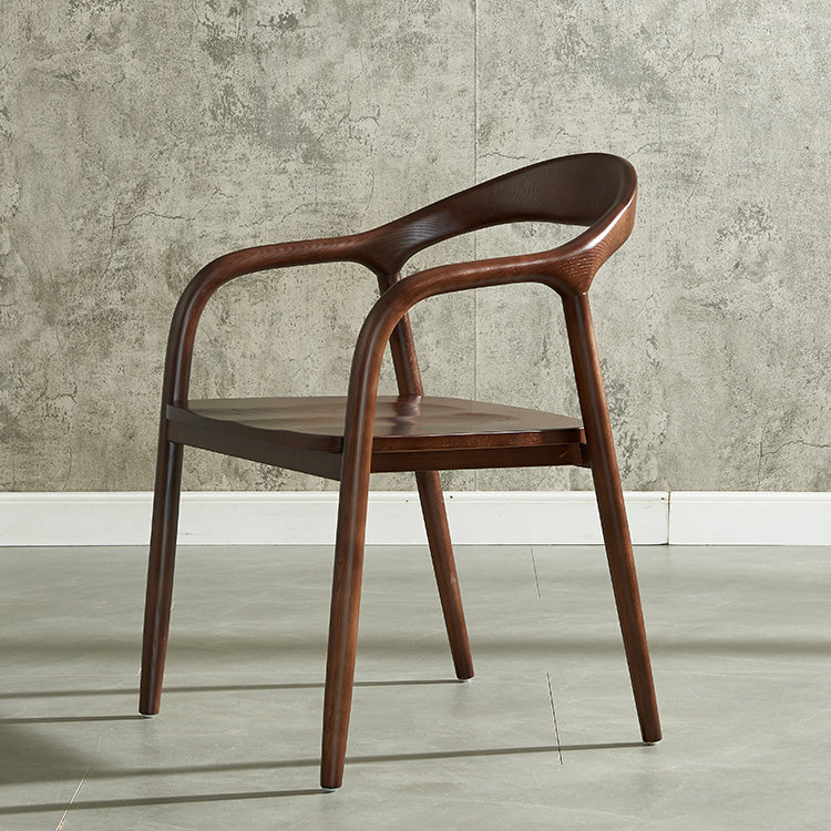 Traditional Style Ash Wood Chairs Dining Room Open Back Arm Chairs Set Brown 1 Piece Clearhalo ' kitchen&dining_furn' 'Dining Chairs' 'Dining Tables & Seating' 'dining_chair' 'furn' 'furn_dining_chair' 'Furniture' 'furniture_dining_chair' 'Kitchen & Dining Furniture' 'kitchen' 4130067