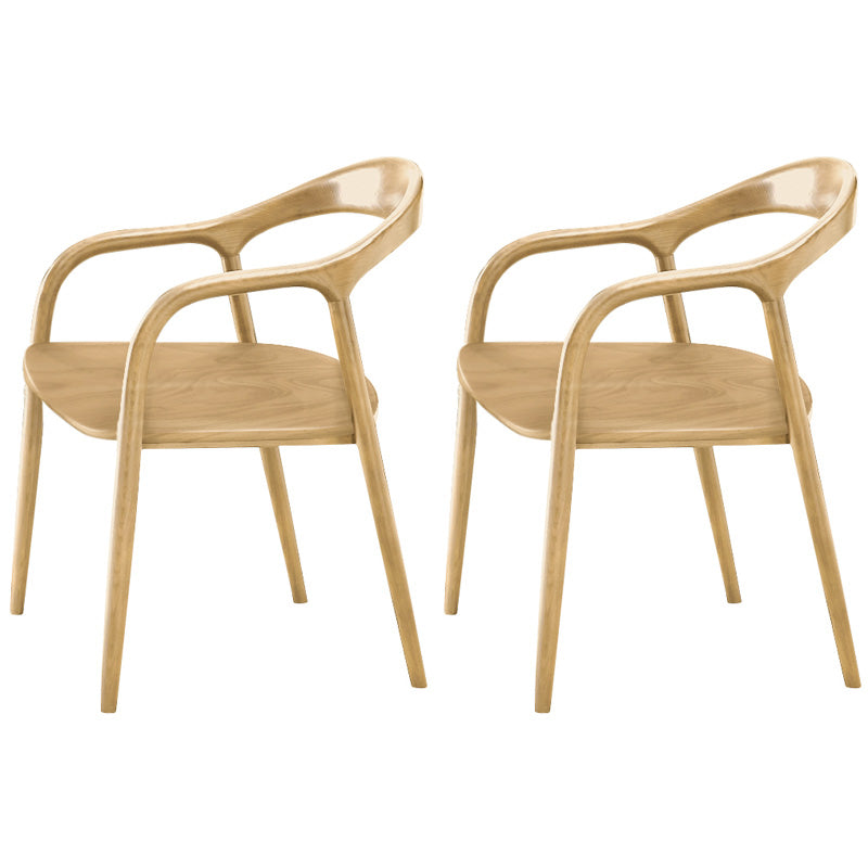 Traditional Style Ash Wood Chairs Dining Room Open Back Arm Chairs Set Wood 2 Piece Set Clearhalo ' kitchen&dining_furn' 'Dining Chairs' 'Dining Tables & Seating' 'dining_chair' 'furn' 'furn_dining_chair' 'Furniture' 'furniture_dining_chair' 'Kitchen & Dining Furniture' 'kitchen' 4130074