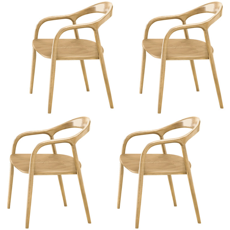 Traditional Style Ash Wood Chairs Dining Room Open Back Arm Chairs Set Wood 4 Piece Set Clearhalo ' kitchen&dining_furn' 'Dining Chairs' 'Dining Tables & Seating' 'dining_chair' 'furn' 'furn_dining_chair' 'Furniture' 'furniture_dining_chair' 'Kitchen & Dining Furniture' 'kitchen' 4130075