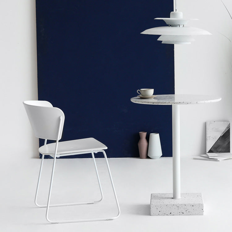 Matte Finish Industrial Dining Side Chair Open Back Plastic Dining Chair Clearhalo ' kitchen&dining_furn' 'Dining Chairs' 'Dining Tables & Seating' 'dining_chair' 'furn' 'furn_dining_chair' 'Furniture' 'furniture_dining_chair' 'Kitchen & Dining Furniture' 'kitchen' 4130080