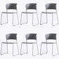 Matte Finish Industrial Dining Side Chair Open Back Plastic Dining Chair Grey 6 Piece Set Clearhalo ' kitchen&dining_furn' 'Dining Chairs' 'Dining Tables & Seating' 'dining_chair' 'furn' 'furn_dining_chair' 'Furniture' 'furniture_dining_chair' 'Kitchen & Dining Furniture' 'kitchen' 4130082