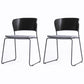 Matte Finish Industrial Dining Side Chair Open Back Plastic Dining Chair Dark Gray-Black 2 Piece Set Clearhalo ' kitchen&dining_furn' 'Dining Chairs' 'Dining Tables & Seating' 'dining_chair' 'furn' 'furn_dining_chair' 'Furniture' 'furniture_dining_chair' 'Kitchen & Dining Furniture' 'kitchen' 4130083