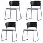 Matte Finish Industrial Dining Side Chair Open Back Plastic Dining Chair Dark Gray-Black 4 Piece Set Clearhalo ' kitchen&dining_furn' 'Dining Chairs' 'Dining Tables & Seating' 'dining_chair' 'furn' 'furn_dining_chair' 'Furniture' 'furniture_dining_chair' 'Kitchen & Dining Furniture' 'kitchen' 4130085