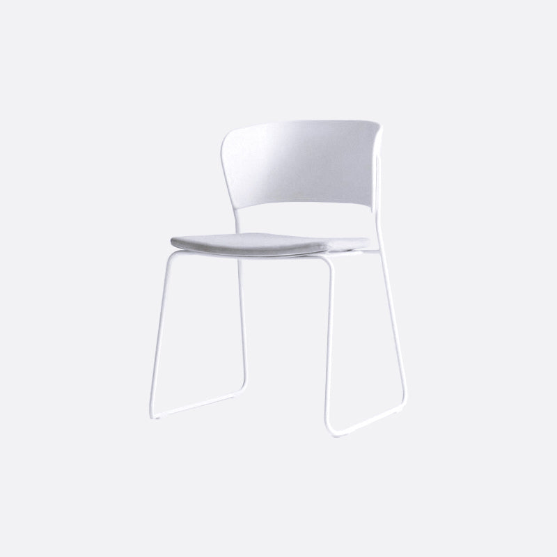 Matte Finish Industrial Dining Side Chair Open Back Plastic Dining Chair Clearhalo ' kitchen&dining_furn' 'Dining Chairs' 'Dining Tables & Seating' 'dining_chair' 'furn' 'furn_dining_chair' 'Furniture' 'furniture_dining_chair' 'Kitchen & Dining Furniture' 'kitchen' 4130086