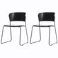 Matte Finish Industrial Dining Side Chair Open Back Plastic Dining Chair Black 2 Piece Set Clearhalo ' kitchen&dining_furn' 'Dining Chairs' 'Dining Tables & Seating' 'dining_chair' 'furn' 'furn_dining_chair' 'Furniture' 'furniture_dining_chair' 'Kitchen & Dining Furniture' 'kitchen' 4130090