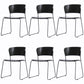 Matte Finish Industrial Dining Side Chair Open Back Plastic Dining Chair Black 6 Piece Set Clearhalo ' kitchen&dining_furn' 'Dining Chairs' 'Dining Tables & Seating' 'dining_chair' 'furn' 'furn_dining_chair' 'Furniture' 'furniture_dining_chair' 'Kitchen & Dining Furniture' 'kitchen' 4130093
