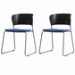 Matte Finish Industrial Dining Side Chair Open Back Plastic Dining Chair Black-Blue 2 Piece Set Clearhalo ' kitchen&dining_furn' 'Dining Chairs' 'Dining Tables & Seating' 'dining_chair' 'furn' 'furn_dining_chair' 'Furniture' 'furniture_dining_chair' 'Kitchen & Dining Furniture' 'kitchen' 4130096
