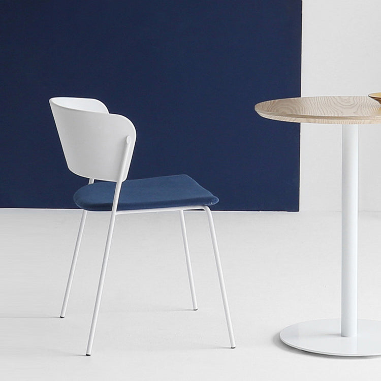 Matte Finish Industrial Dining Side Chair Open Back Plastic Dining Chair Clearhalo ' kitchen&dining_furn' 'Dining Chairs' 'Dining Tables & Seating' 'dining_chair' 'furn' 'furn_dining_chair' 'Furniture' 'furniture_dining_chair' 'Kitchen & Dining Furniture' 'kitchen' 4130098