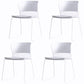 Matte Finish Industrial Dining Side Chair Open Back Plastic Dining Chair White-Gray 4 Piece Set Clearhalo ' kitchen&dining_furn' 'Dining Chairs' 'Dining Tables & Seating' 'dining_chair' 'furn' 'furn_dining_chair' 'Furniture' 'furniture_dining_chair' 'Kitchen & Dining Furniture' 'kitchen' 4130103