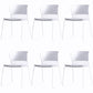 Matte Finish Industrial Dining Side Chair Open Back Plastic Dining Chair White-Gray 6 Piece Set Clearhalo ' kitchen&dining_furn' 'Dining Chairs' 'Dining Tables & Seating' 'dining_chair' 'furn' 'furn_dining_chair' 'Furniture' 'furniture_dining_chair' 'Kitchen & Dining Furniture' 'kitchen' 4130105